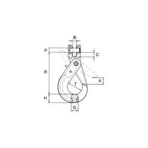 Cârlig cu autoblocare TIP BKHLG 10 mm 3150 kg