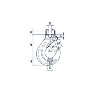 Cârlig cu bolt TIP KHLG 7-8 mm 2000 kg