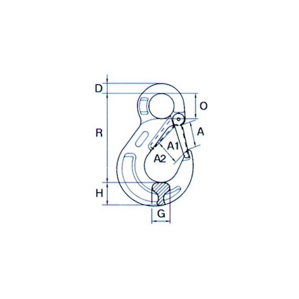 Cârlig cu ochi TIP KHG 16 mm 8000 kg Cârlig cu ochi TIP KHG 16 mm 8000 kg