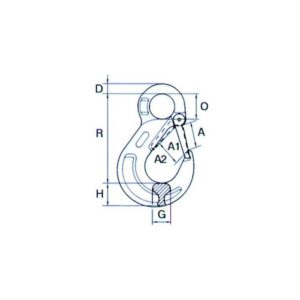 Cârlig cu ochi TIP KHG 20 mm 12.500 kg