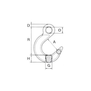 Cârlig de ridicare pentru turnătorie TIP KHÖ 22 mm 15.000 kg