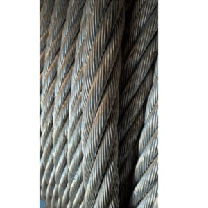 Cablu de tractiune, constructia 6x19+FC cu inima textila aspect zincat/mat