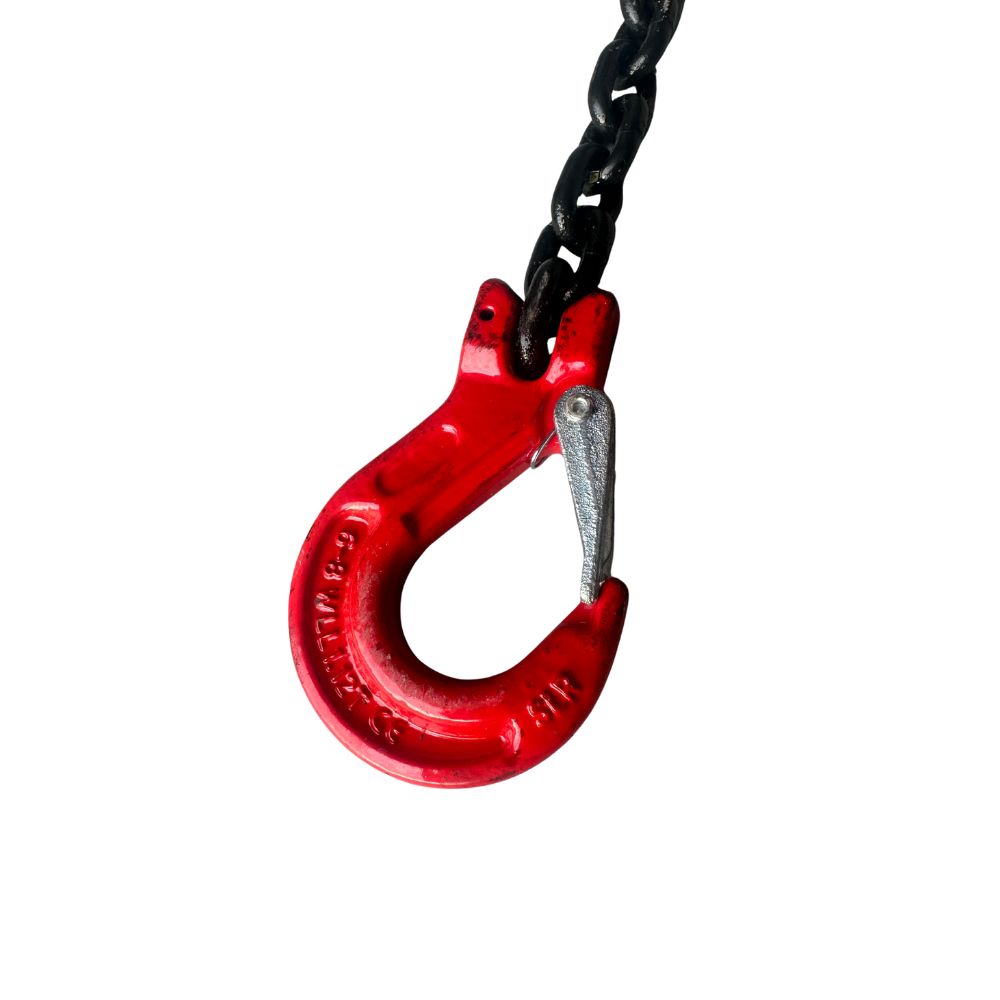 Lanț de Ridicare cu 1 Braț pentru Macara, 13 mm, 5300 kg, cu cârlig de scurtare Lanț de Ridicare cu 1 Braț pentru Macara, 13 mm, 5300 kg, cu cârlig de scurtare